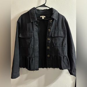 Peplum Jean Jacket
